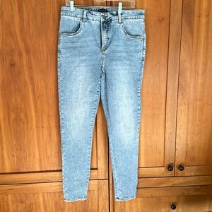 Universal Standard Seine Mid Rise Skinny Jeans size 10 Dark Wash Blue